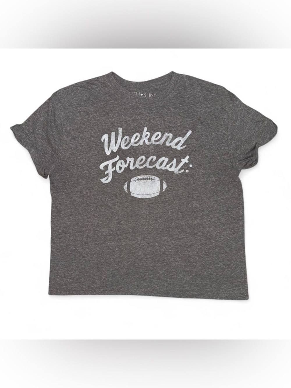 Fifth Sun Weekend Forecast Grey Short Sleeve Crew Neck Football Graphic Baby Tee